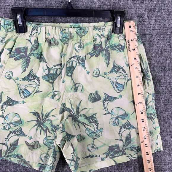 Columbia Swim Shorts Mens Small Green Super Backcast Water Lined Pockets Hybrid - Picture 9 of 11